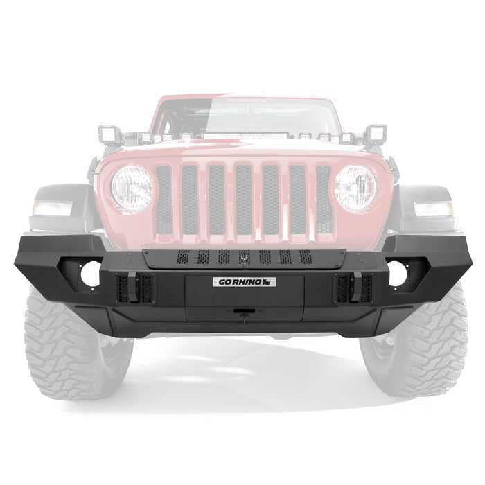 Go Rhino 230121T Trailline Winch Ready Front Full Width Bumper For Jeep - Truck Part Superstore