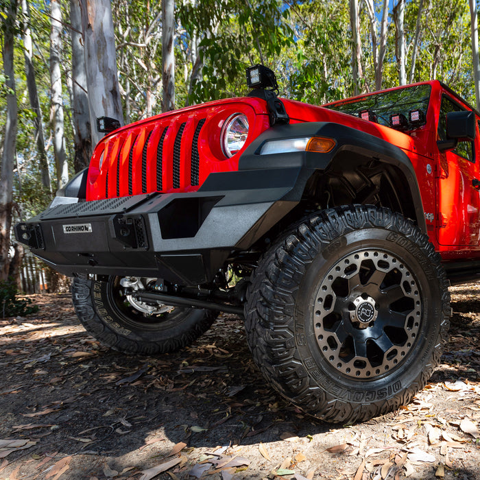 Go Rhino 230121T Trailline Winch Ready Front Full Width Bumper For Jeep - Truck Part Superstore