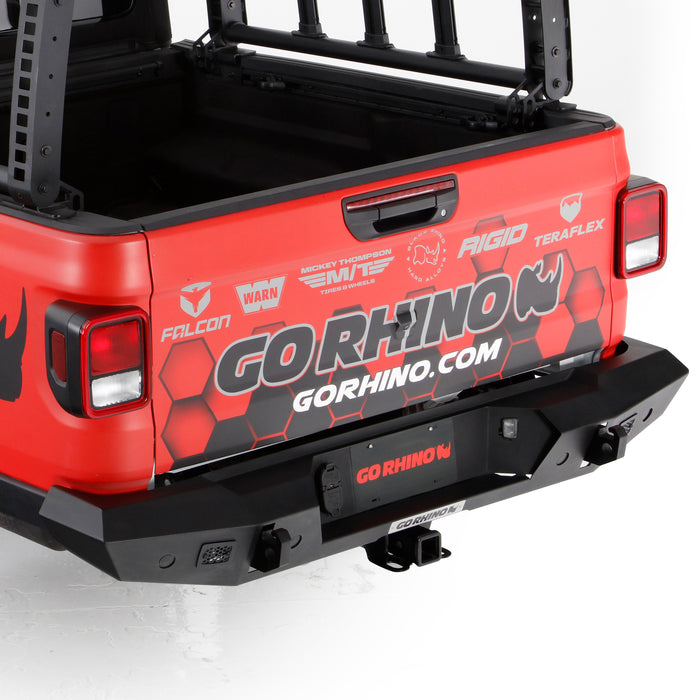 Go Rhino 273120T Trailline Rear Full Width Bumper for Jeep Gladiator JT - Truck Part Superstore