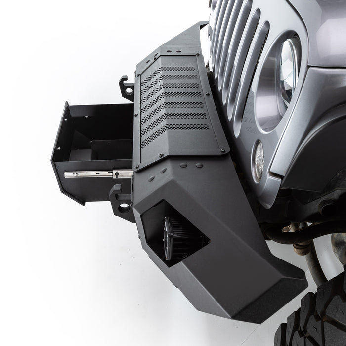 Go Rhino 230116T Trailline Winch Ready Front Straight Bumper For Jeep - Truck Part Superstore
