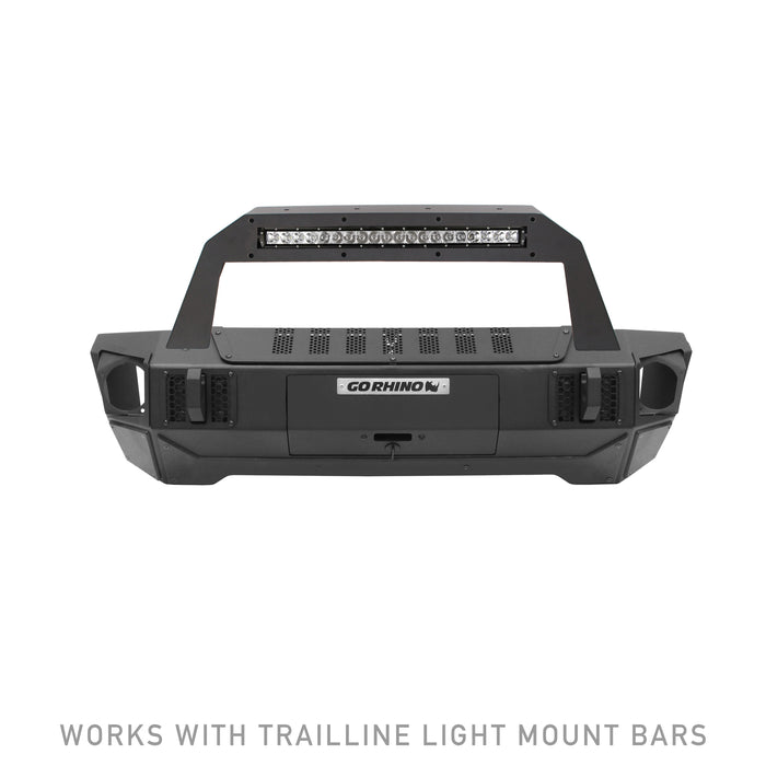 Go Rhino 230111T Trailline Winch Ready Front Stubby Bumper For Jeep - Truck Part Superstore