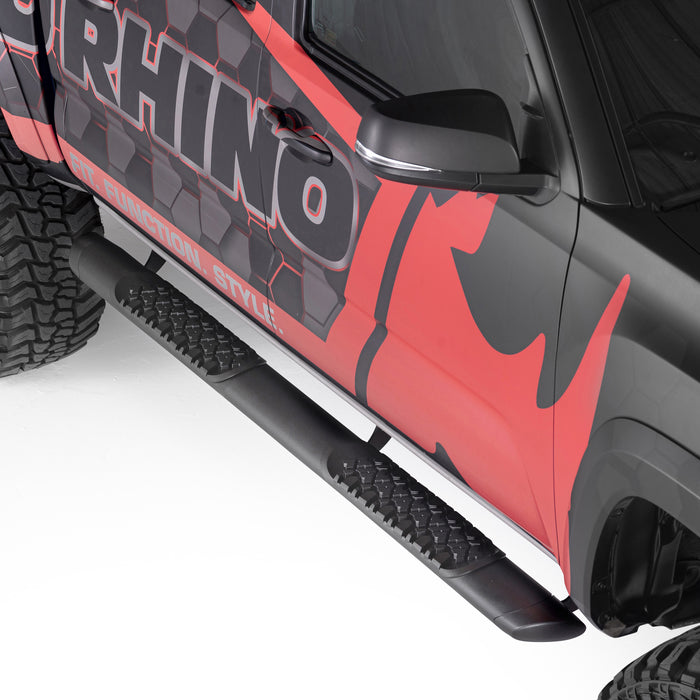 Go Rhino V3451687T V-Series V3 Aluminum Side Steps and Mounting Brackets Kit - Textured Black - Truck Part Superstore