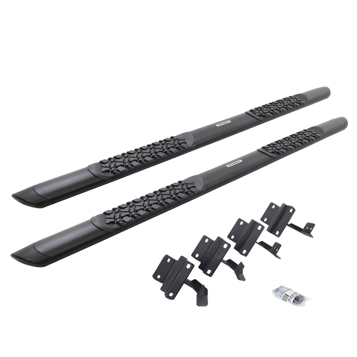 Go Rhino V3417780T V-Series V3 Aluminum Side Steps and Mounting Brackets Kit - Textured Black - Truck Part Superstore