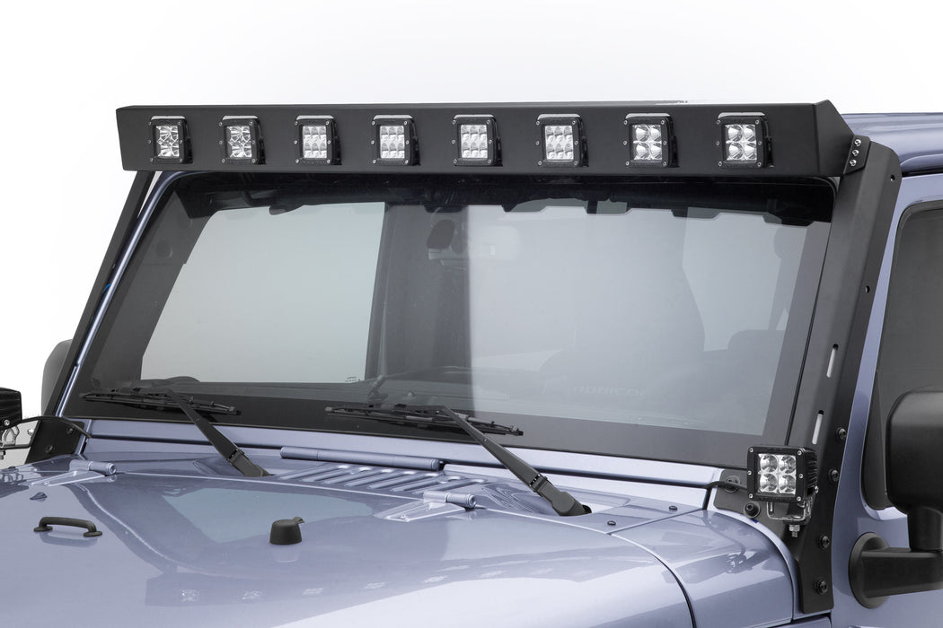 Go Rhino 738300T WLF mounts lights above windshield to help increase driving visibility off road - Truck Part Superstore