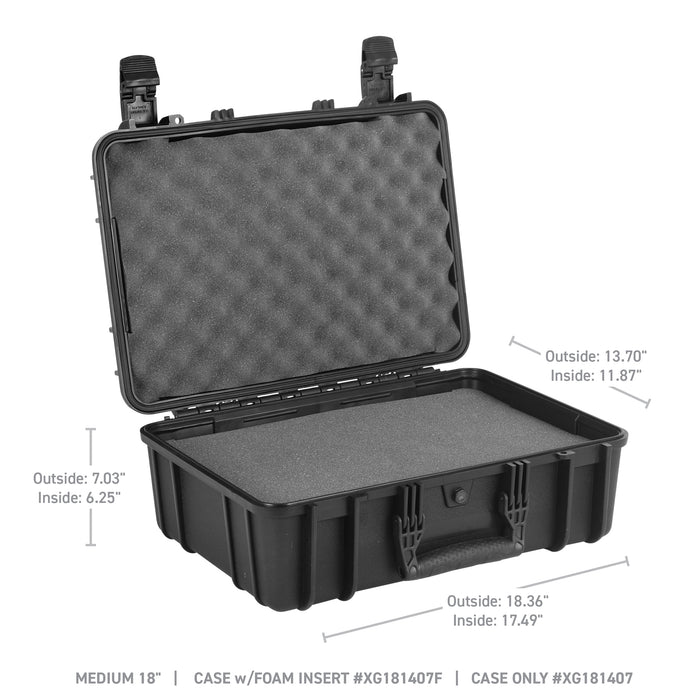 Go Rhino XG181407F Xventure Gear Hard Case With Foam - Medium Box 18" - Truck Part Superstore
