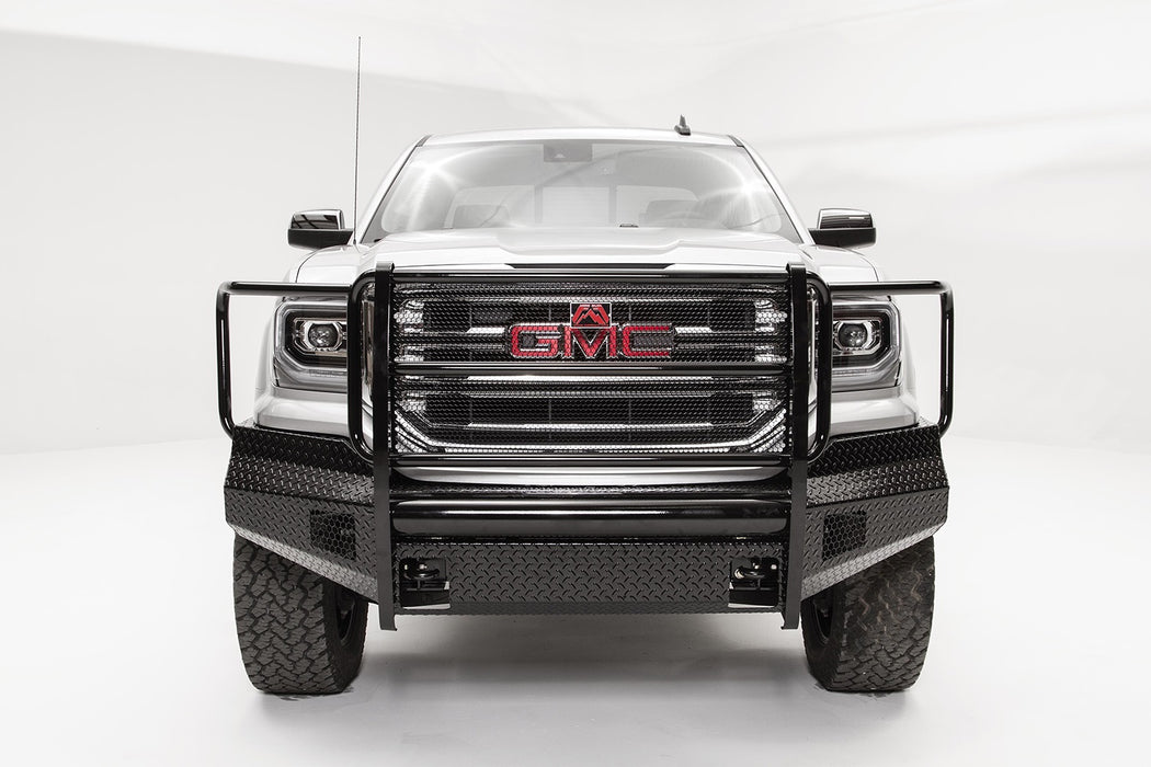 Fab Fours GS16-K3960-1 Black Steel Front Bumper; 2 Stage Black Powder Coated; w/Full Guard; - Truck Part Superstore