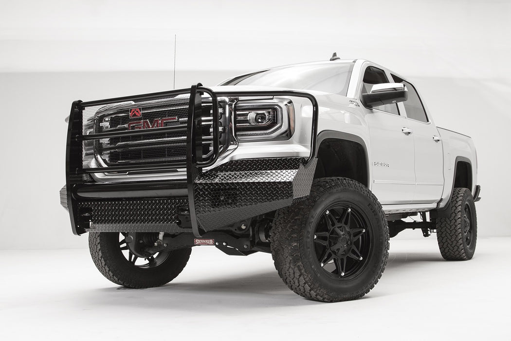Fab Fours GS16-K3960-1 Black Steel Front Bumper; 2 Stage Black Powder Coated; w/Full Guard; - Truck Part Superstore