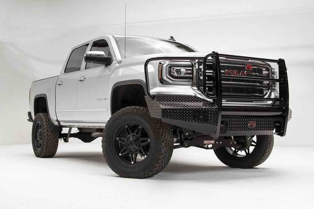Fab Fours GS16-K3960-1 Black Steel Front Bumper; 2 Stage Black Powder Coated; w/Full Guard; - Truck Part Superstore