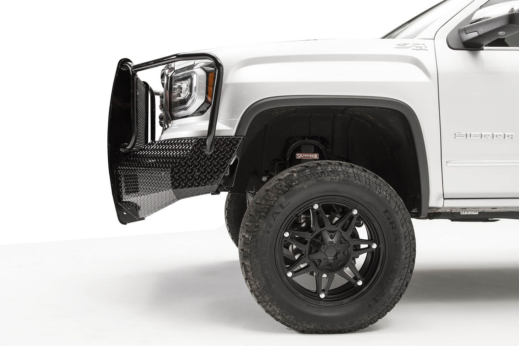Fab Fours GS16-K3960-1 Black Steel Front Bumper; 2 Stage Black Powder Coated; w/Full Guard; - Truck Part Superstore
