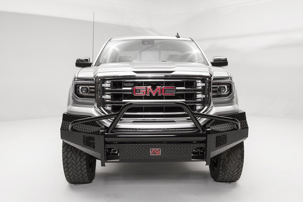 Fab Fours GS16-K3962-1 Black Steel Front Bumper; 2 Stage Black Powder Coated; w/Pre-Runner Guard; - Truck Part Superstore