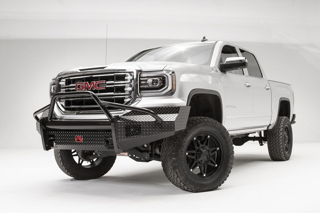Fab Fours GS16-K3962-1 Black Steel Front Bumper; 2 Stage Black Powder Coated; w/Pre-Runner Guard; - Truck Part Superstore