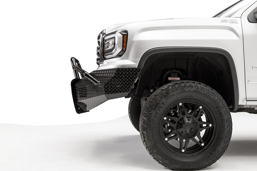Fab Fours GS16-K3962-1 Black Steel Front Bumper; 2 Stage Black Powder Coated; w/Pre-Runner Guard; - Truck Part Superstore