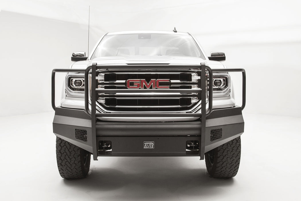 Fab Fours GS16-R3960-1 Elite Front Bumper; 2 Stage Black Powder Coated; w/Full Guard; - Truck Part Superstore