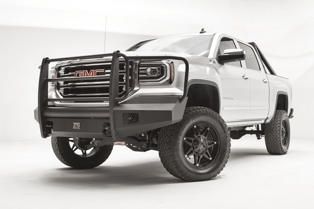 Fab Fours GS16-R3960-1 Elite Front Bumper; 2 Stage Black Powder Coated; w/Full Guard; - Truck Part Superstore