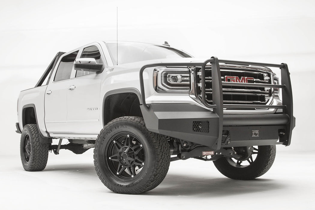 Fab Fours GS16-R3960-1 Elite Front Bumper; 2 Stage Black Powder Coated; w/Full Guard; - Truck Part Superstore