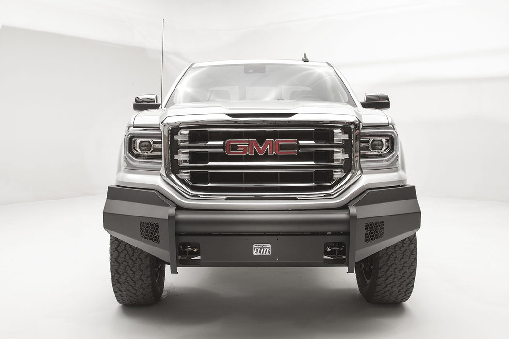 Fab Fours GS16-R3961-1 Elite Front Bumper; 2 Stage Black Powder Coated; w/No Guard; - Truck Part Superstore