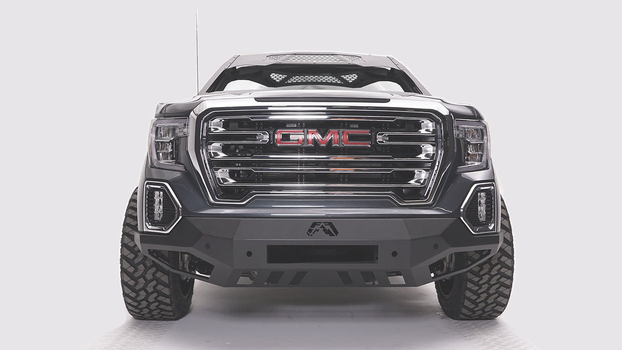 Fab Fours GS19-D6051-B Vengeance Front Bumper; Uncoated/Paintable; w/No Guard; w/Sensors; - Truck Part Superstore