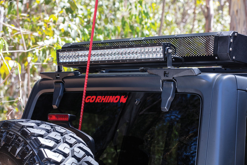 Go Rhino 599501T XE Rear Hard Top Light Mount for Jeep JL/JT - Fits 3" Cube, up to 40" LED bar - Truck Part Superstore