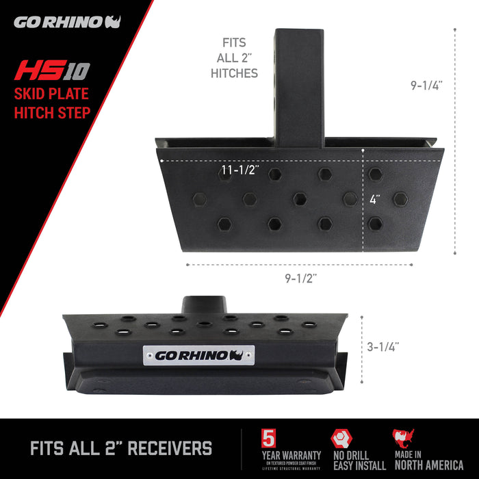 Go Rhino HS1012T Receiver Hitch Mounted Step - Truck Part Superstore