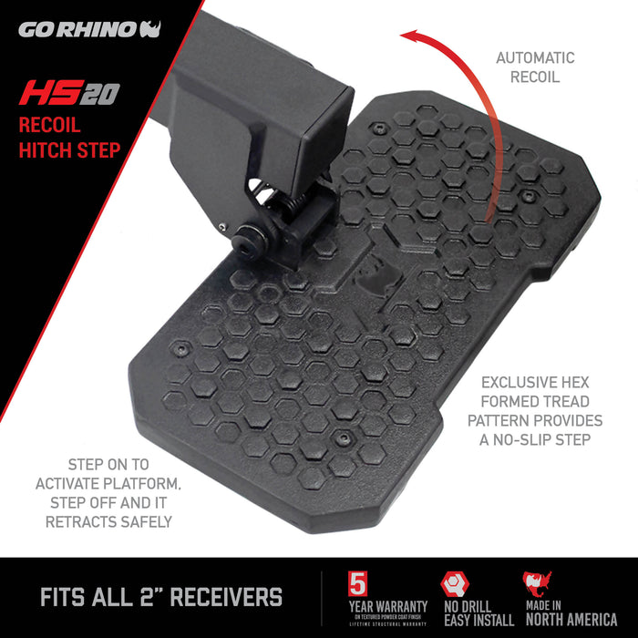 Go Rhino HS2012T Receiver Hitch Mounted Step - Truck Part Superstore