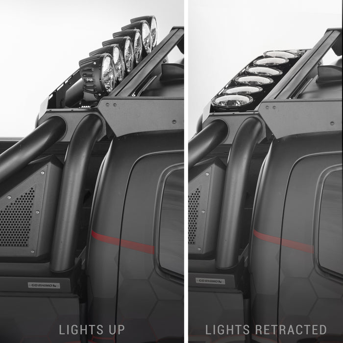 Go Rhino 915600PS Powered light bar mount is compatible with most tonneau covers - Truck Part Superstore