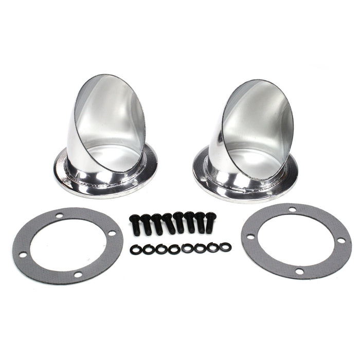 Patriot Exhaust H1146-1 Patriot Exhaust H1165 Lake Pipes '4' 63" length 3 1/2" diameter Chrome. - Truck Part Superstore