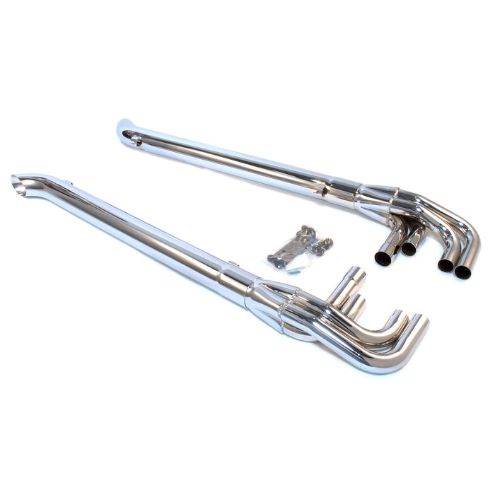 Patriot Exhaust H1185 Patriot Exhaust H1260 Low-Line 2"x60" Lake Pipe Slant Style Chrome. - Truck Part Superstore