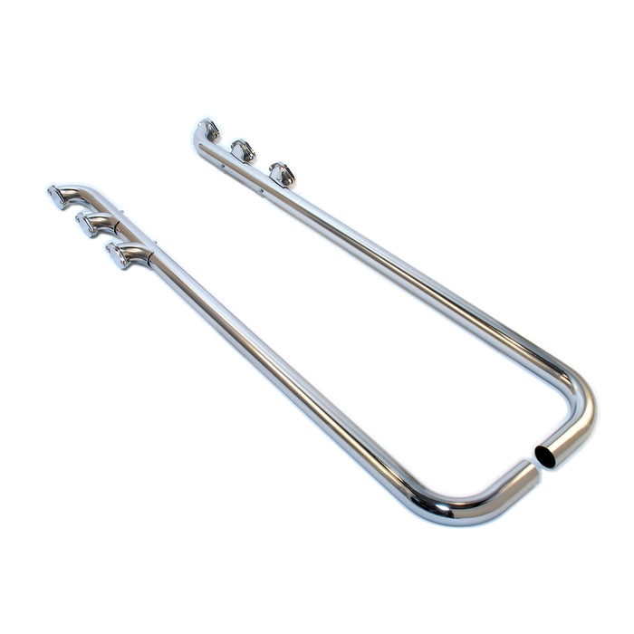 Patriot Exhaust H1264 Patriot Exhaust H1270 Low-Line 2"x70" Lake Pipe Slant Style Chrome. - Truck Part Superstore