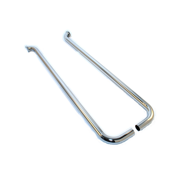 Patriot Exhaust H1273 Patriot Exhaust H1274 Low-Line 2"x70" Lake Pipe Triple Style Chrome. - Truck Part Superstore
