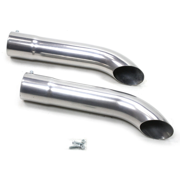 Patriot Exhaust H3812-1 Patriot Exhaust H3812-B Side Tubes 20" Turnout Muffler Hi-Temp Black Coating. - Truck Part Superstore
