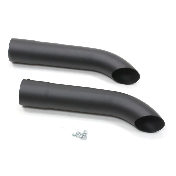 Patriot Exhaust H3812-B Side Tubes Turnout Muffler Blk - Truck Part Superstore