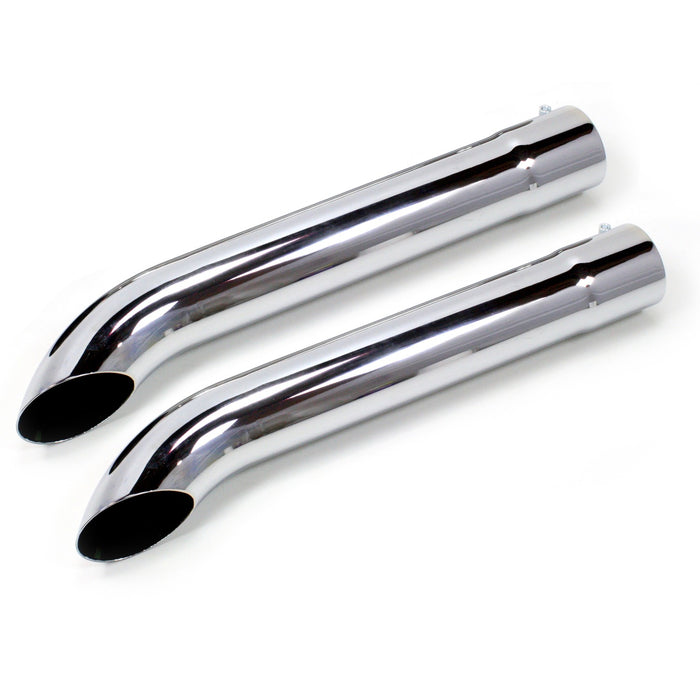 Patriot Exhaust H3822 Patriot Exhaust H3824 Side Tube Turnout Muffler with Shield Chrome. - Truck Part Superstore