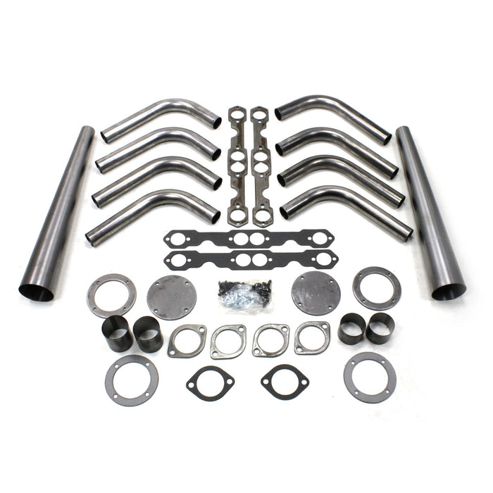 Patriot Exhaust H8001 Patriot Exhaust H8002 1 5/8"x4" Header Lakester Weld-up Kit Small Block Chevy. - Truck Part Superstore