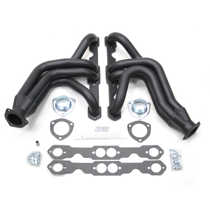 Patriot Exhaust H8025-B Header Chev Pass SBC 55-57 Blk - Truck Part Superstore