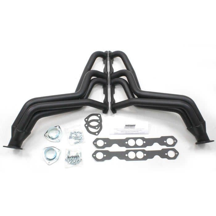 Patriot Exhaust H8033-B Header Str Rod Fat Fndr SBC Blk - Truck Part Superstore