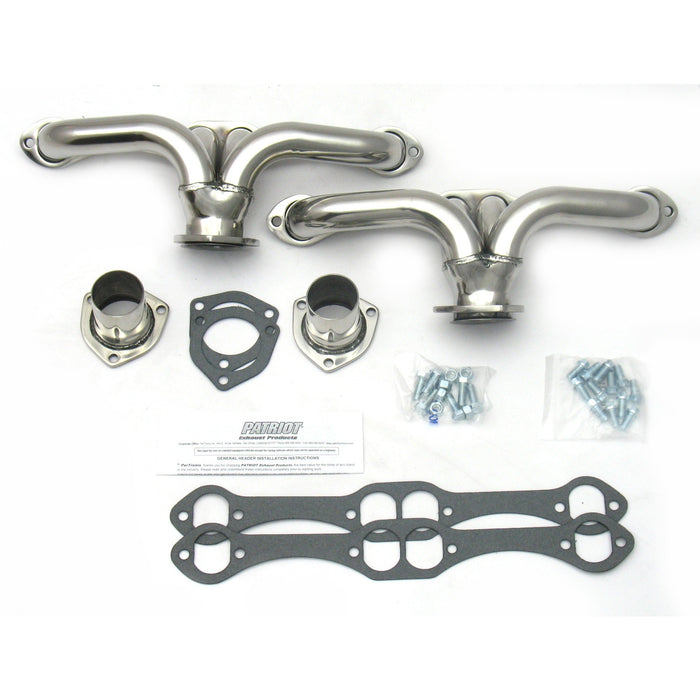 Patriot Exhaust H8053 Header Str Rod Univ /304 SS SBC - Truck Part Superstore