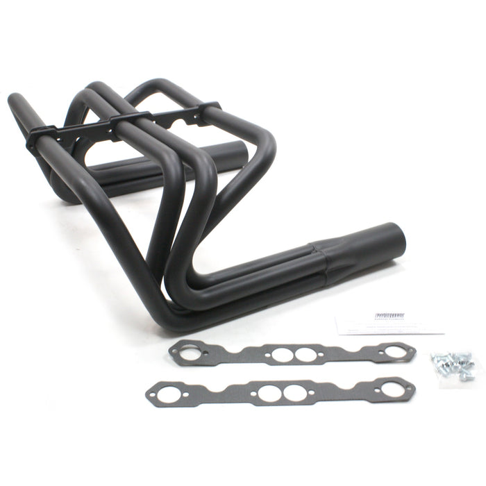 Patriot Exhaust H8069-B Header Str Rod Sprint Car SBC Blk - Truck Part Superstore