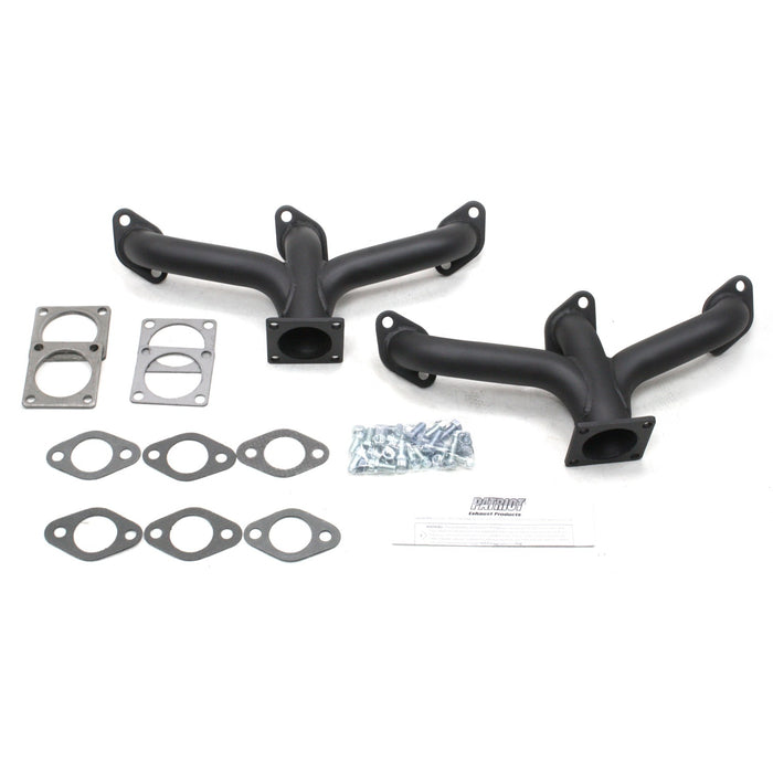 Patriot Exhaust H8090 Header Str Rod Ford Flat Hd Blk - Truck Part Superstore
