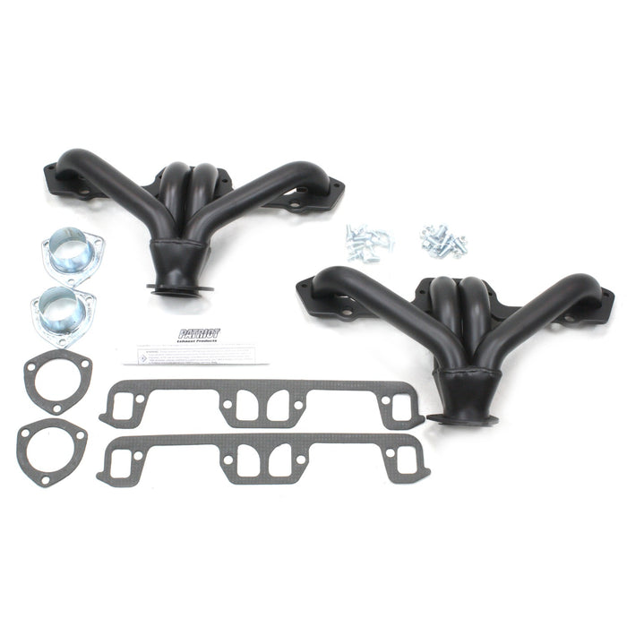 Patriot Exhaust H8205-B Header Mopr Str Rod SBM Univ Blk - Truck Part Superstore
