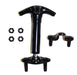 Crown Automotive Jeep Replacement HC4 Hood Catch Kit; Black; Rubber Coated; - Truck Part Superstore