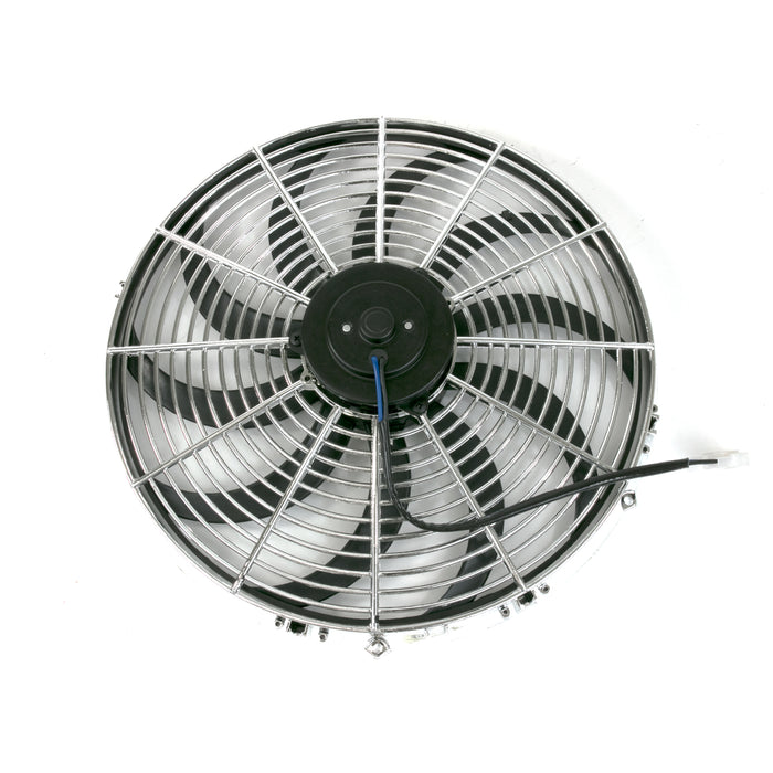 Top Street Performance HC6105C Universal Radiator Fan; S-Blade; 16" Chrome - Truck Part Superstore