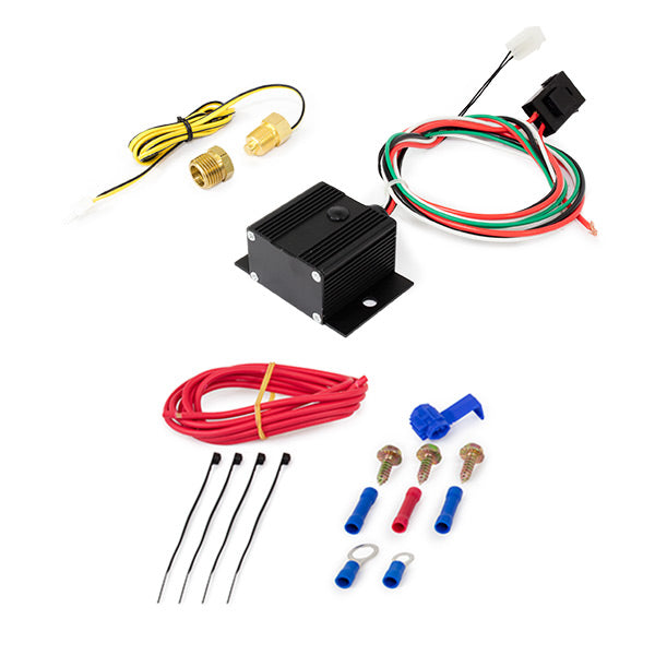 Top Street Performance HC7110BK Adjustable 150?F - 240?F Red Electric Fan Controller with Thread-In Thermostat - Truck Part Superstore