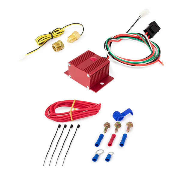 Top Street Performance HC7110R Adjustable 150?F - 240?F Black Electric Fan Controller with Thread-In Thermostat - Truck Part Superstore