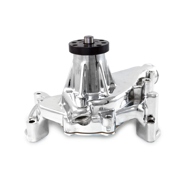 Top Street Performance HC8014C Mechanical Water Pump; Aluminum; Chrome; Chevrolet SB Long Neck; Reverse - Truck Part Superstore