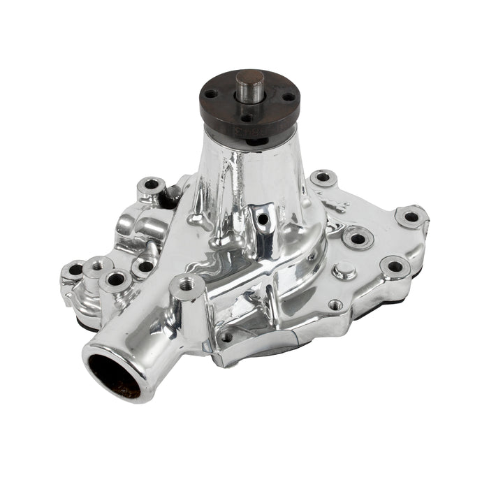 Top Street Performance HC8049C Mechanical Water Pump; Aluminum; Chrome; SBF (289; 302; 351W) P/S Outlet - Truck Part Superstore
