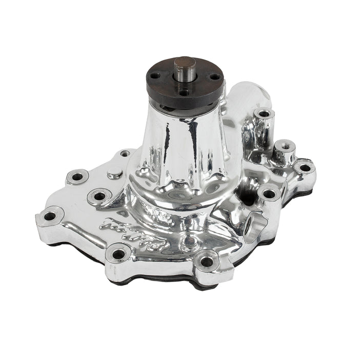 Top Street Performance HC8049C Mechanical Water Pump; Aluminum; Chrome; SBF (289; 302; 351W) P/S Outlet - Truck Part Superstore