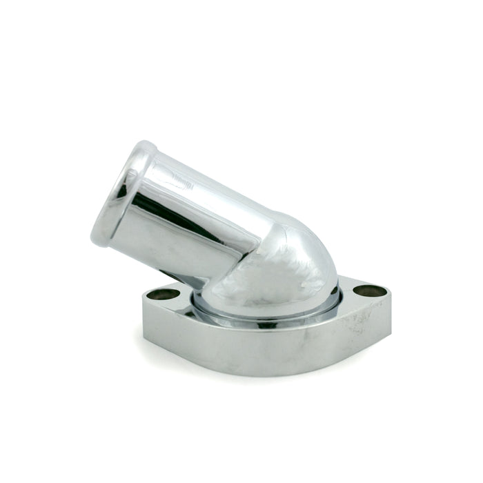 Top Street Performance HC8937 Chevrolet LSX 45? Swivel Chrome Aluminum Water Neck - Truck Part Superstore