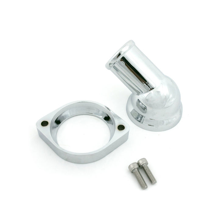 Top Street Performance HC8937 Chevrolet LSX 45? Swivel Chrome Aluminum Water Neck - Truck Part Superstore