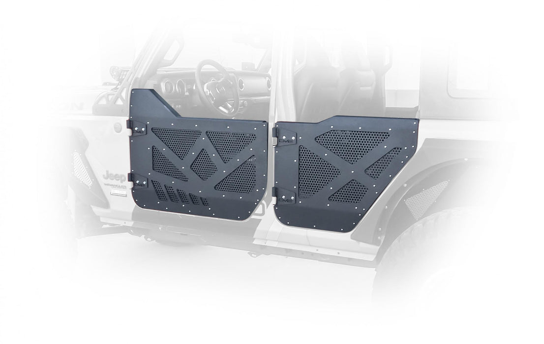 DV8 Offroad HDJL-01F Jeep JL/JT Half Doors Aluminum W/Perforated Aluminum Screens (Front) 18-Present Wrangler JL 4 Door DV8 Offroad - Truck Part Superstore