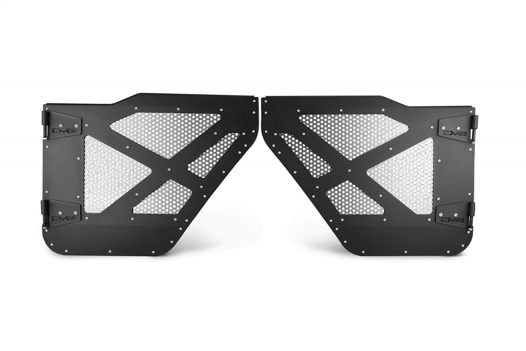 DV8 Offroad HDJL-01R Jeep JL/JT Half Doors Aluminum W/Perforated Aluminum Screens (Rear) 18-Present Wrangler JL 4 Door DV8 Offroad - Truck Part Superstore
